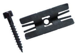 RVS montageclip en schroef t.b.v. composiet vlonderplank