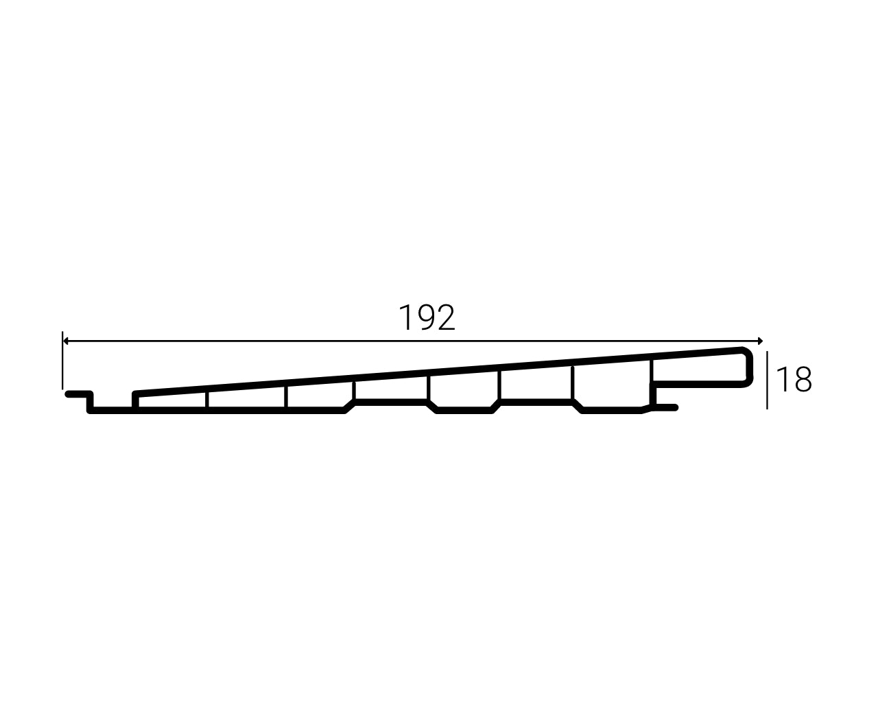 Kunststof gevelbekleding - Novalit potdeksel 166 mm (6 m )